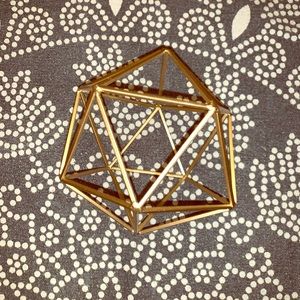 Geometric gold house decor piece